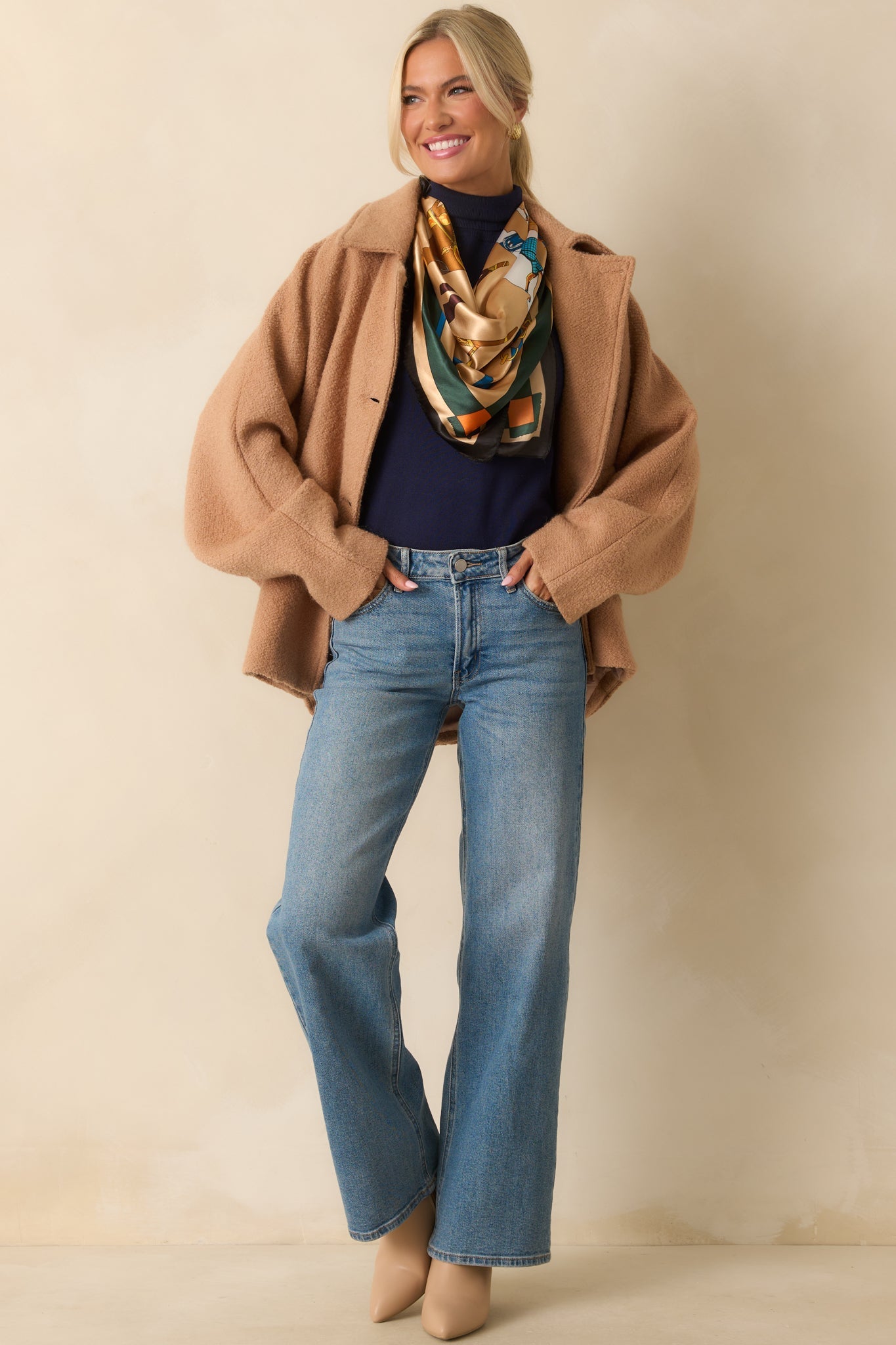 Comfortable Charm Navy Turtleneck Sweater