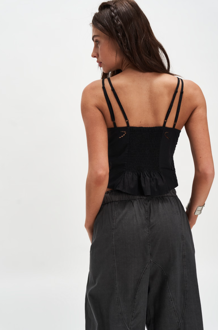 Free People Sweet Sammi Eyelet Top