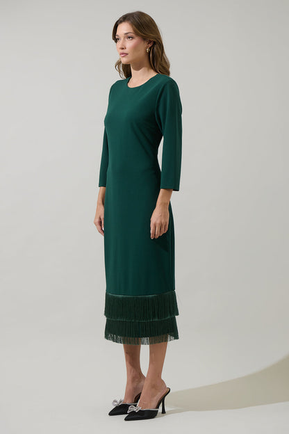 Alannah Fringe Midi Dress