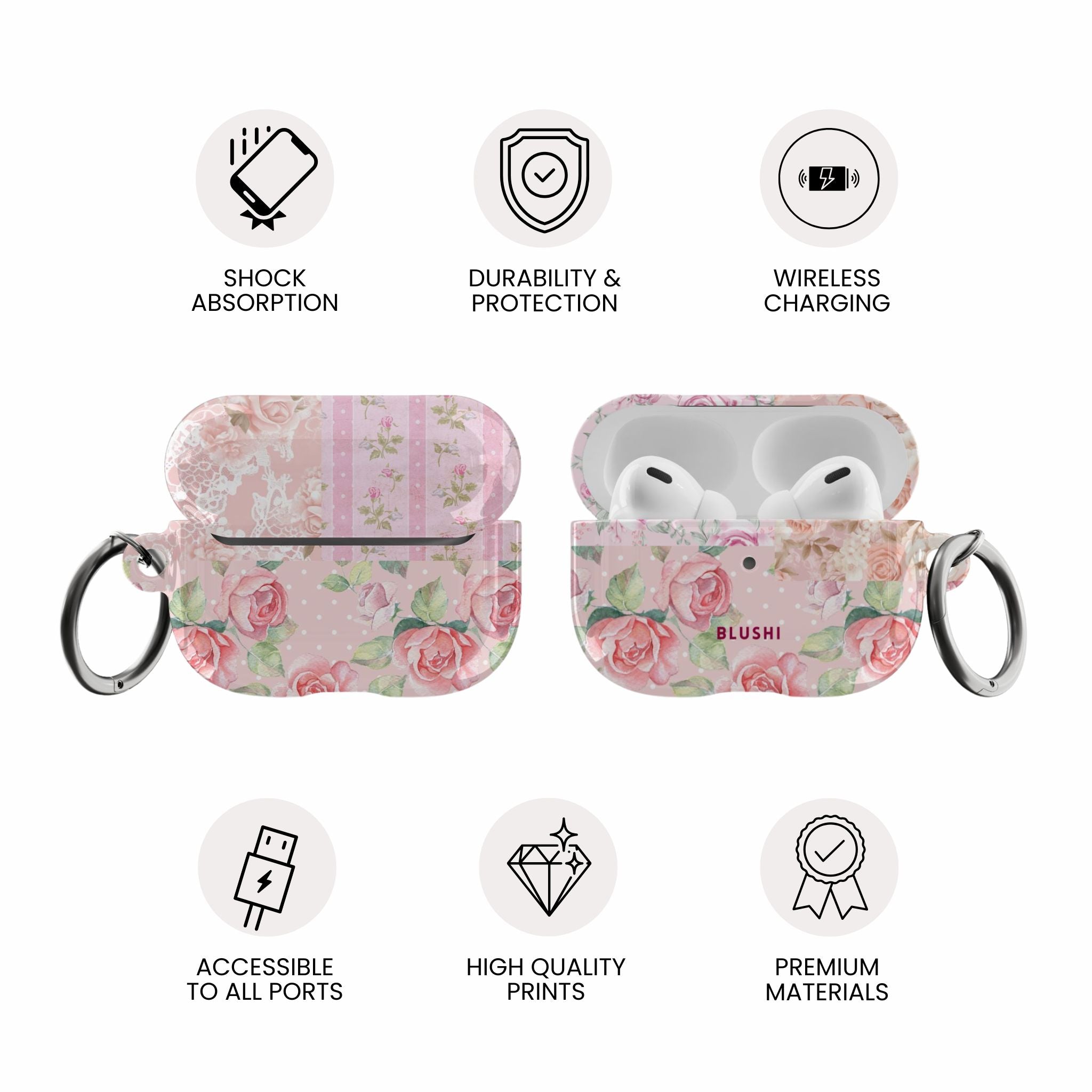 Vintage Roses AirPods Case