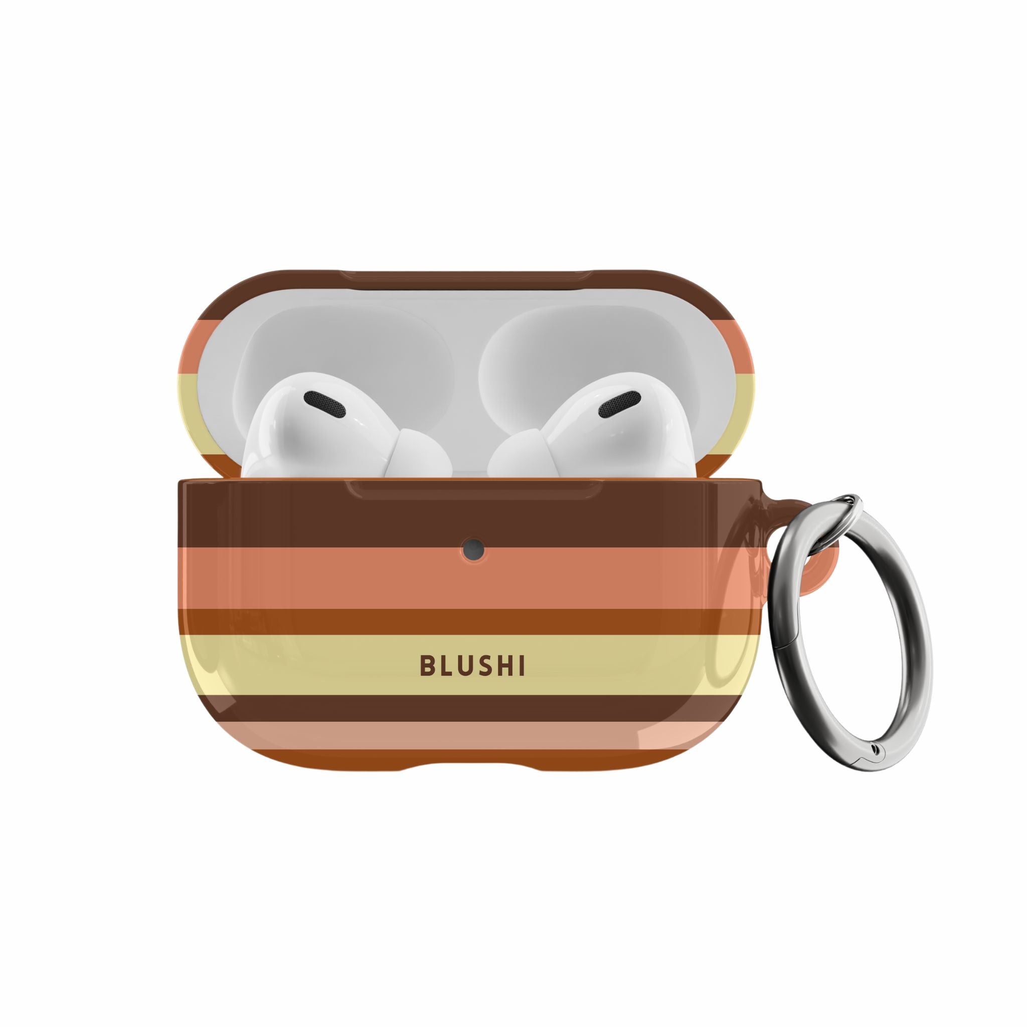 Terracotta - Striped AirPods Case