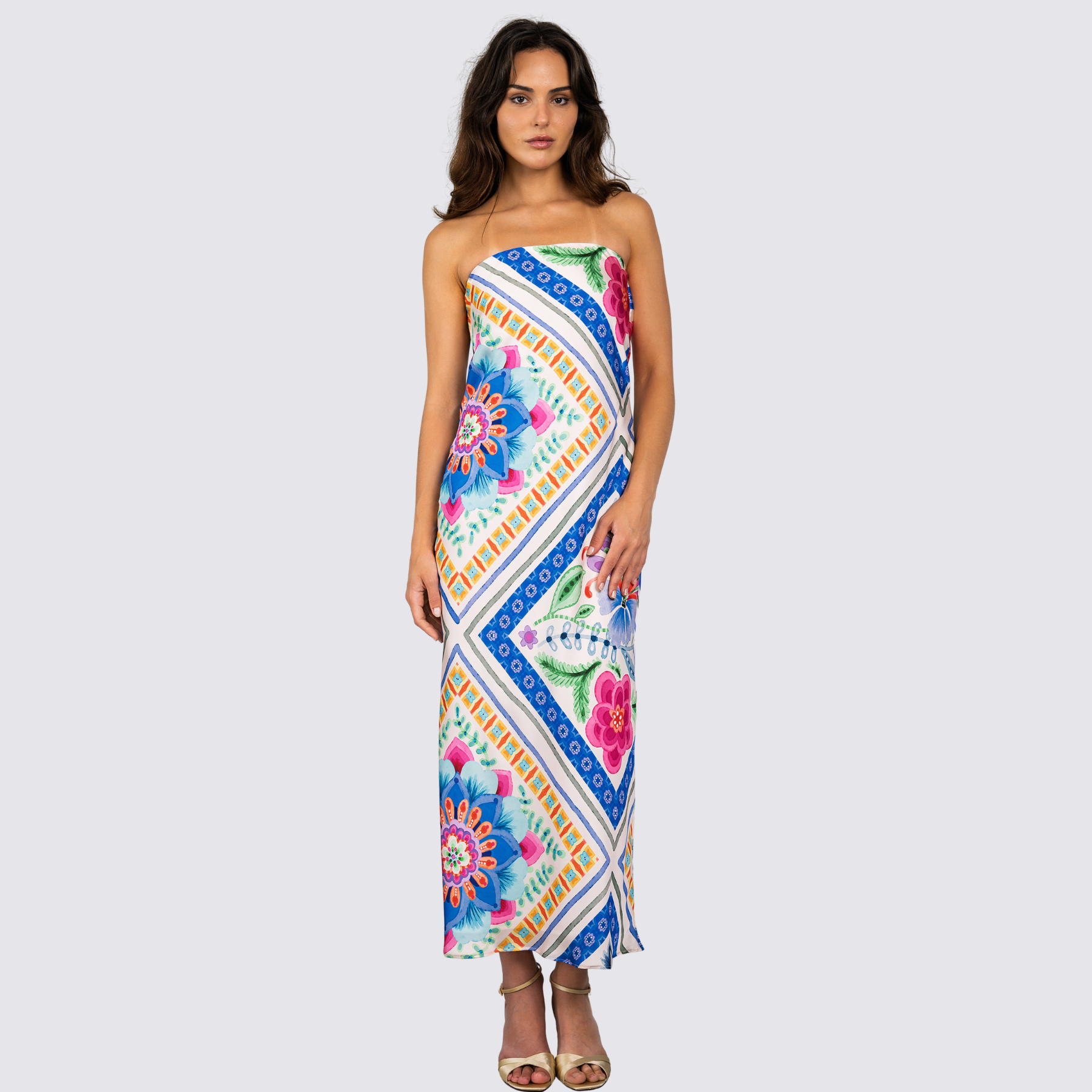 Lavender Brown Talia Maxi Dress