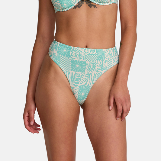 RVCA Sun Tides High Rise Skimpy Bikini Bottoms