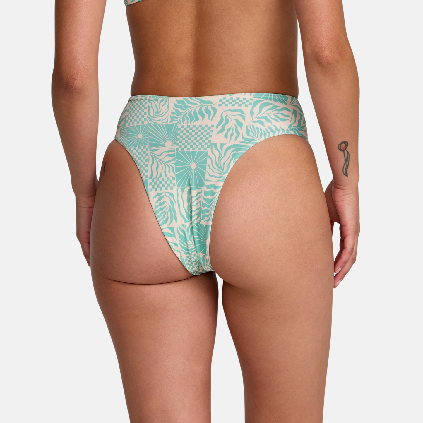 RVCA Sun Tides High Rise Skimpy Bikini Bottoms