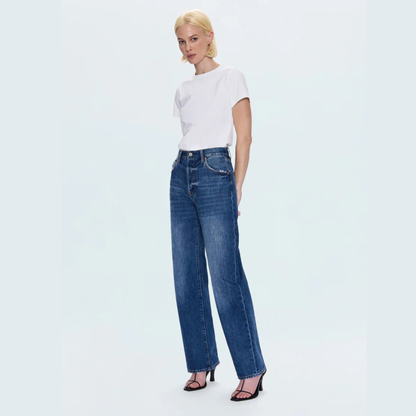 PISTOLA Tate High Rise Bowed Wide Leg Jean