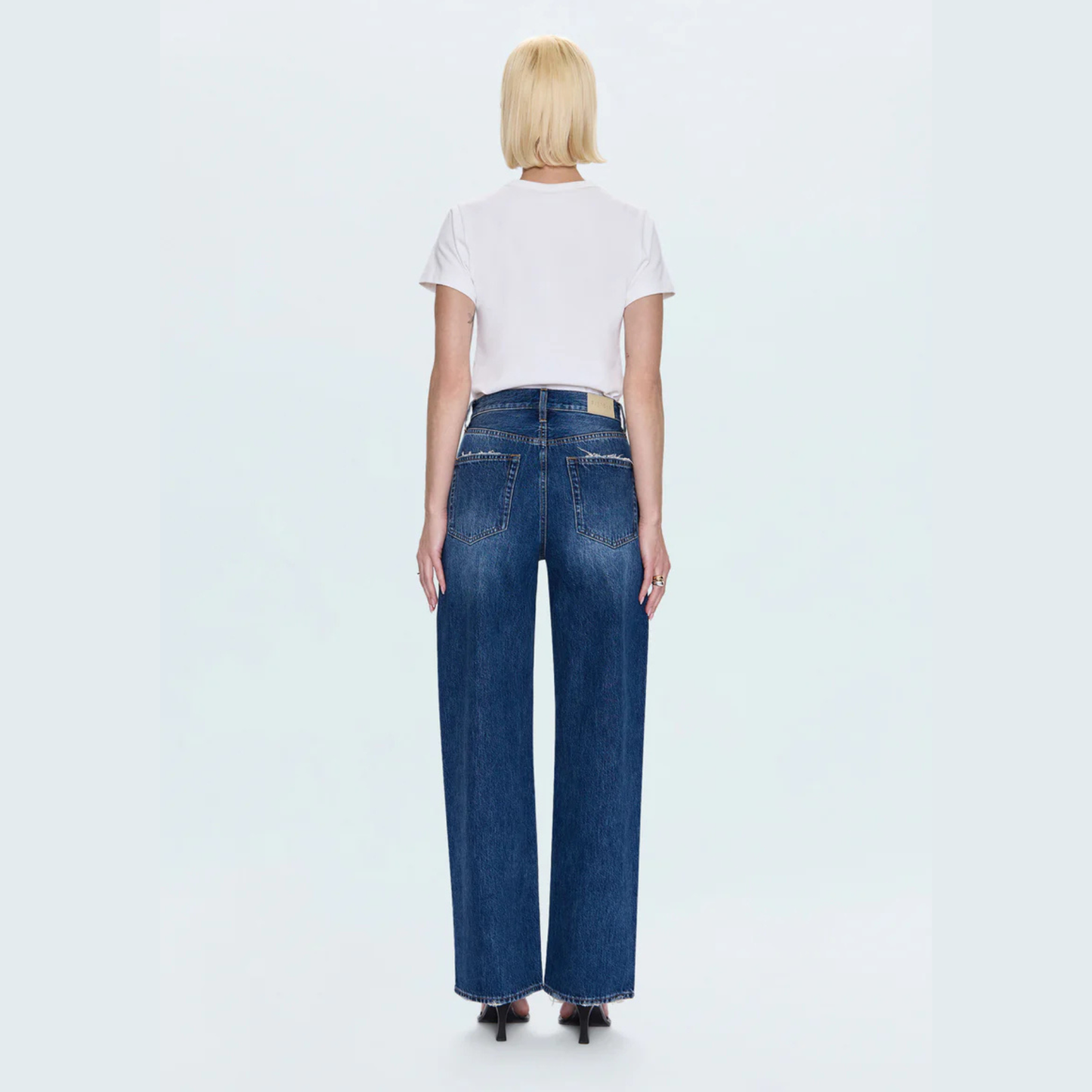 PISTOLA Tate High Rise Bowed Wide Leg Jean