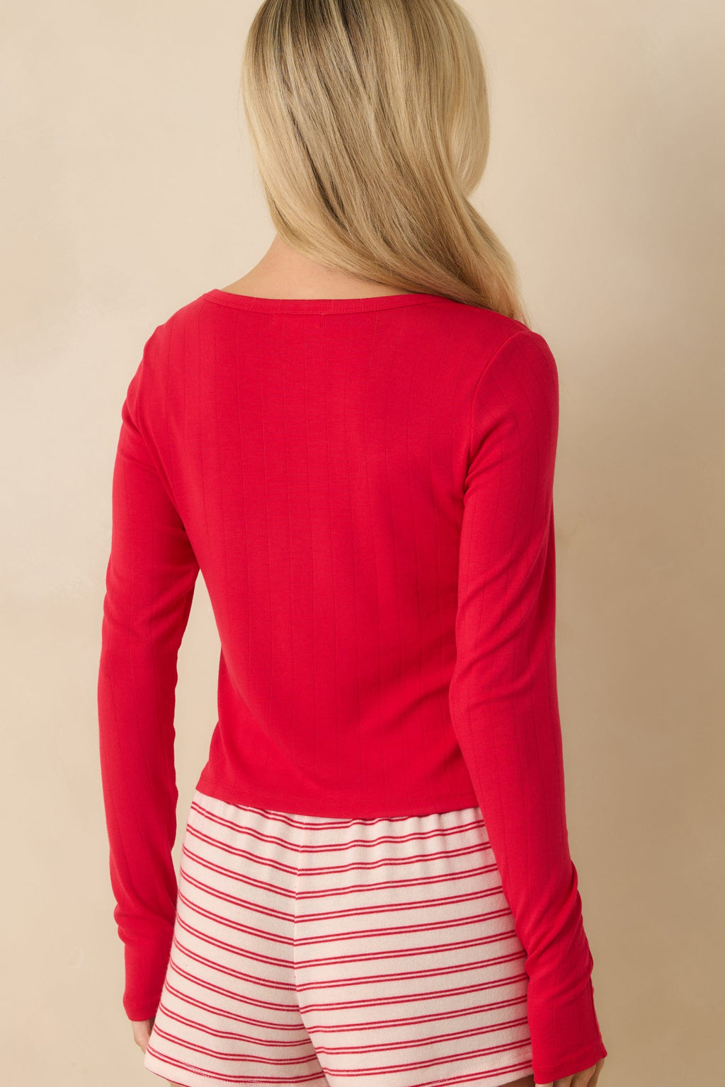 Z Supply Kiss Me Red Felt Cute Rib Top