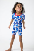 Starry Splash Two-Piece Short Sleeve & Shorts Pajama Set