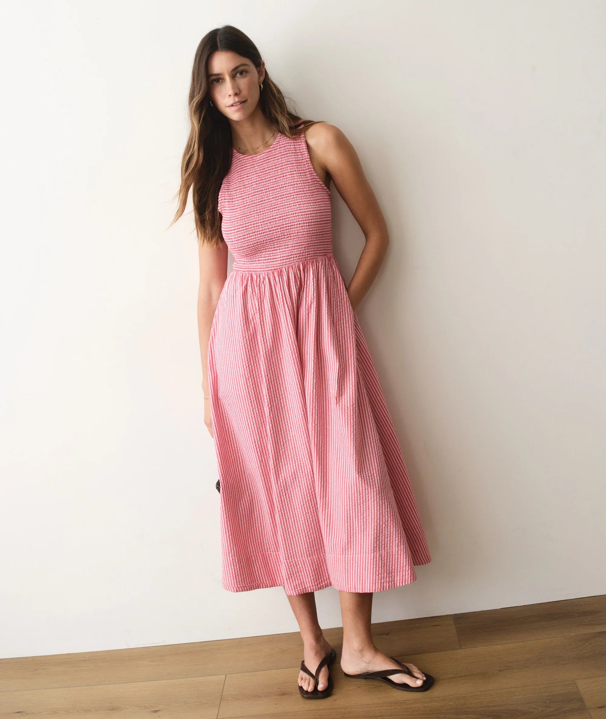 Marine Layer Darcy Seersucker Maxi Dress