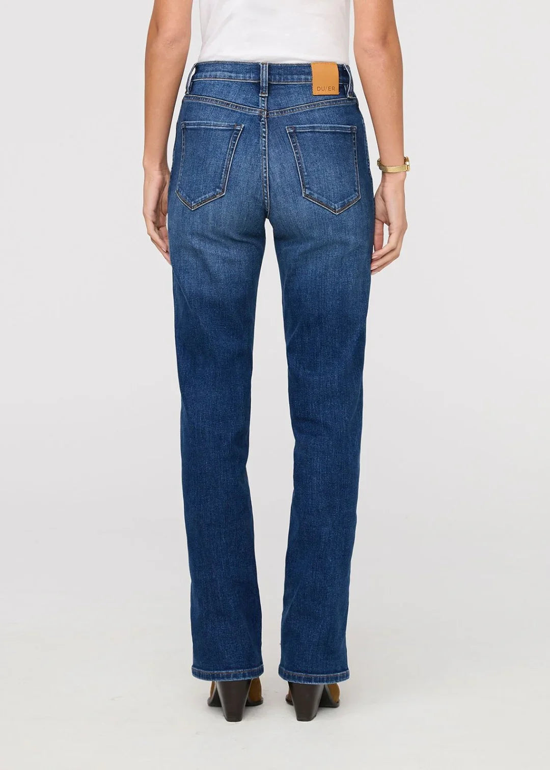 DUER Women's Performance Denim+ High Rise Straight