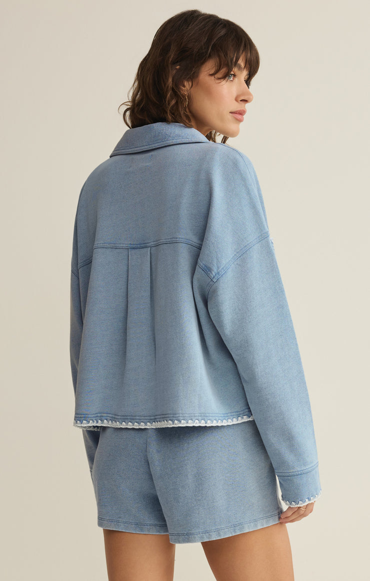 All Day Crop Whipstitch Jacket