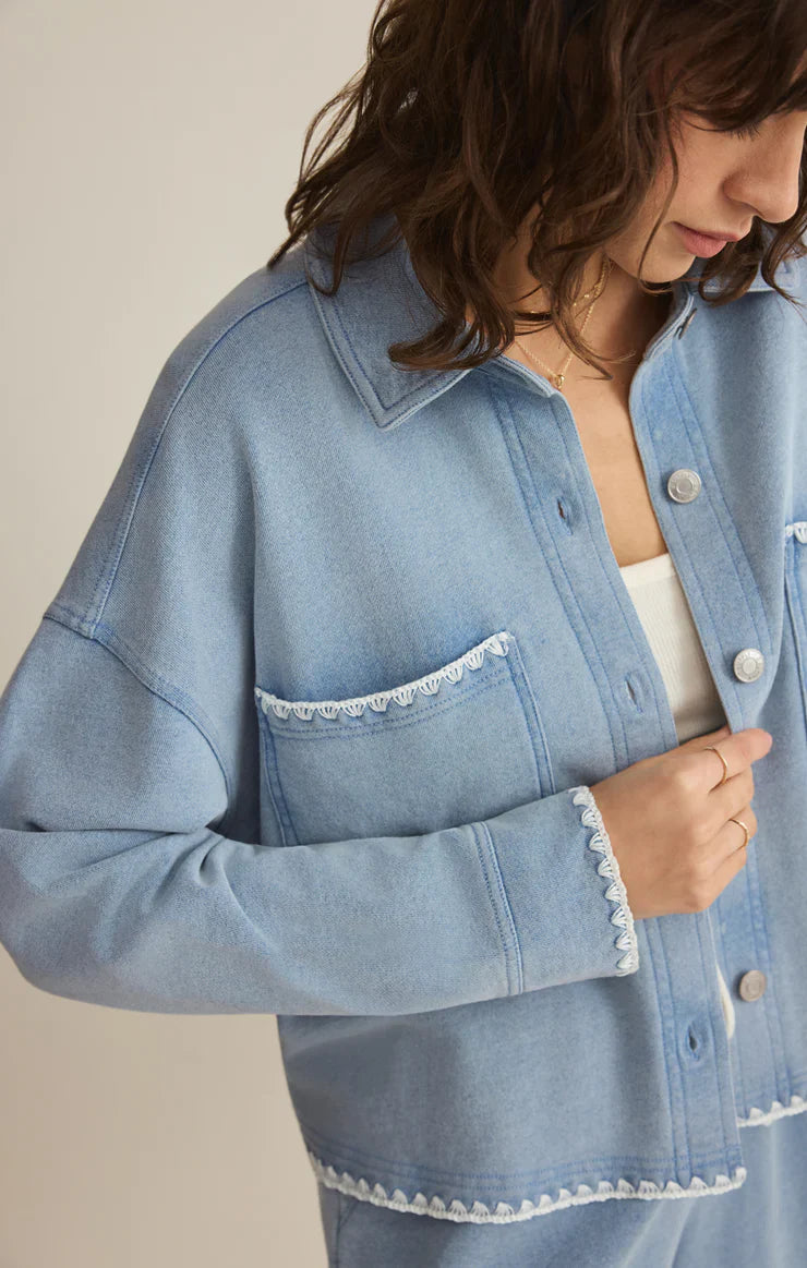 All Day Crop Whipstitch Jacket