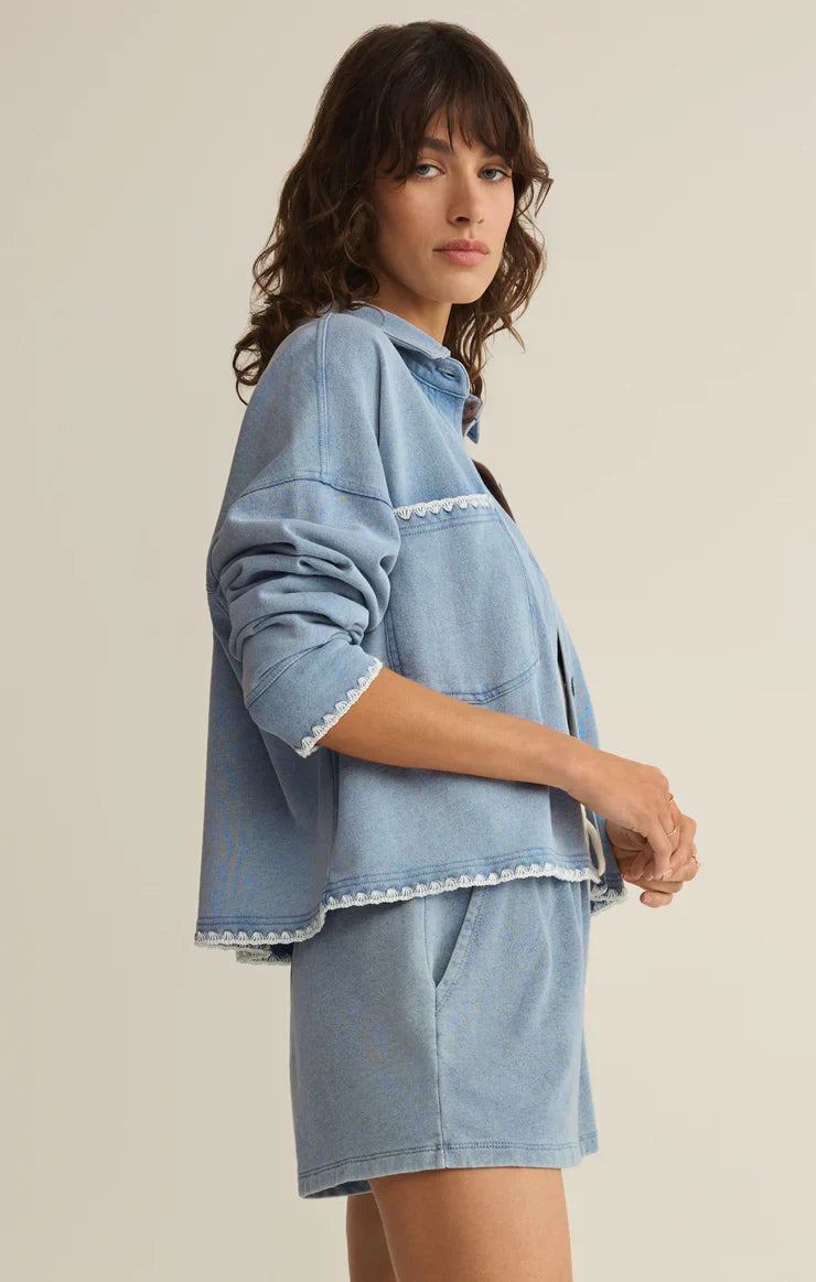 All Day Crop Whipstitch Jacket