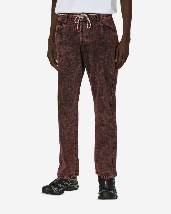 Aries Acid Wash Lily Jean Red Pants Denim AR3011102 RED