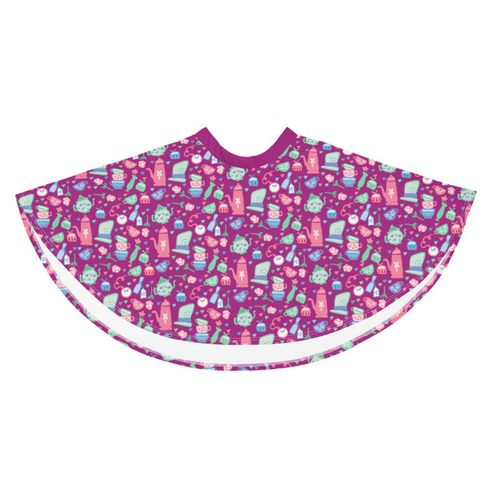 Alice in Wonderland Tea Party Skirt It's Always Time for Tea Magic Kingdom Skirt- Berry