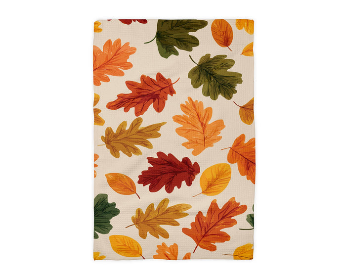 Autumn Leaves Foliage Tea Towel