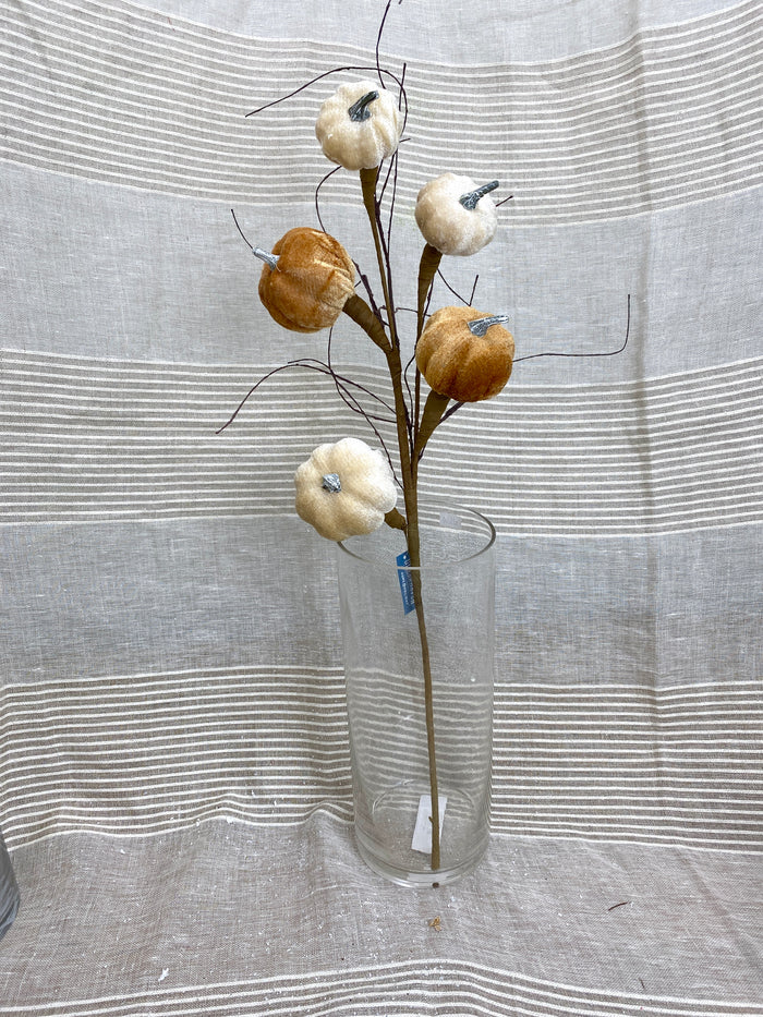 Autumn Ombre Velvet Pumpkin Pick