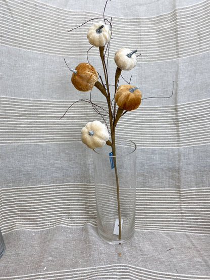 Autumn Ombre Velvet Pumpkin Pick