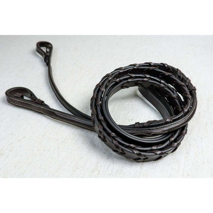 avignon fancy stitched laced reins havana