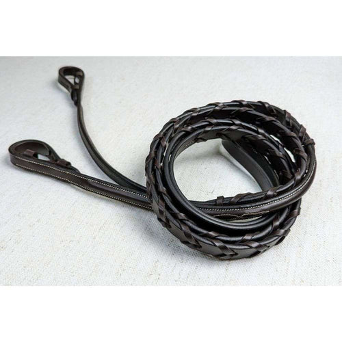 avignon fancy stitched laced reins havana