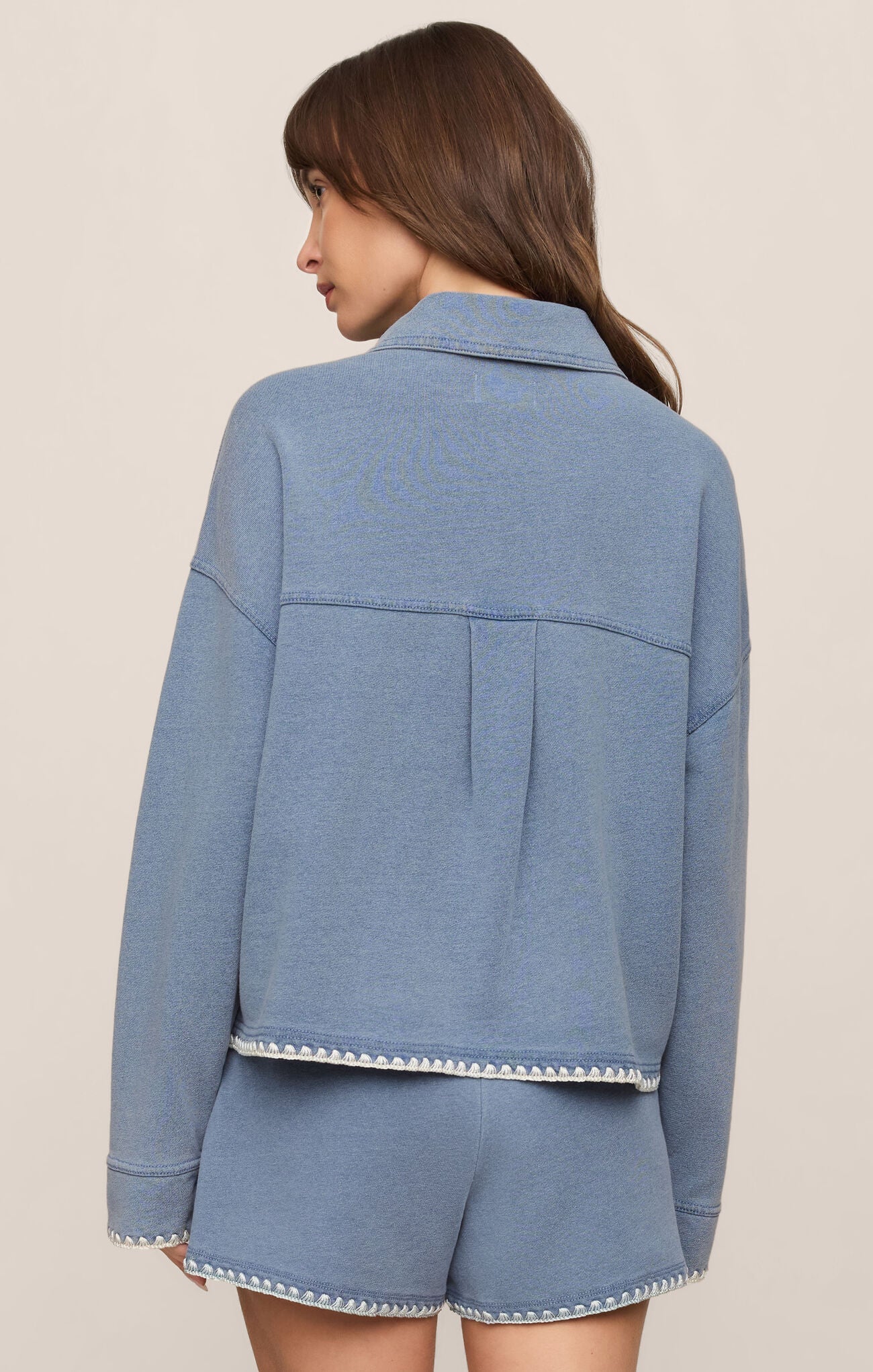 All Day Crop Whipstitch Jacket