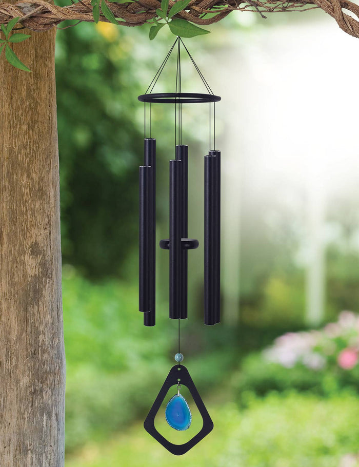 Blue Agate Wind Chime Garden Decor