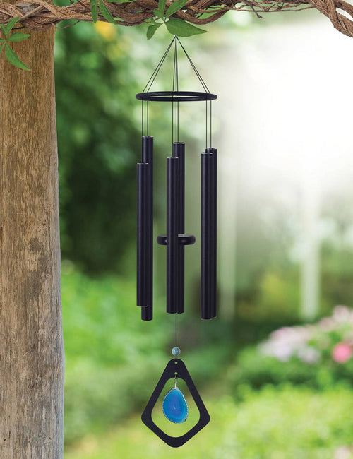Blue Agate Wind Chime Garden Decor