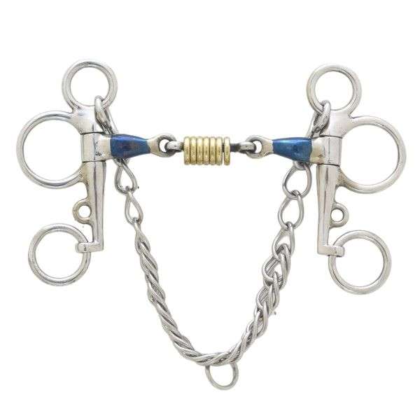 blue alloy tom thumb roller pelham bit
