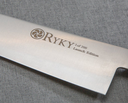 "Burrfection Knife" Sakai Takayuki by Ryky AUS8 240mm Gyuto with Buffalo Horn Handle