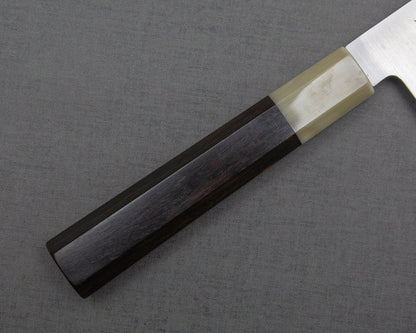 "Burrfection Knife" Sakai Takayuki by Ryky Blue #2 240mm Gyuto with Premium Ebony White Buffalo Horn Handle