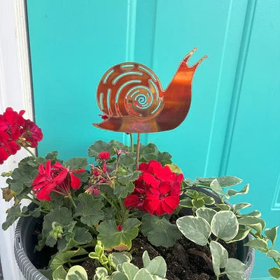 Copper Snail Pot Stake