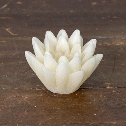 Wax cream shimmer LED lotus flower flameless light for transitional home decor from Magnolias Home Decor