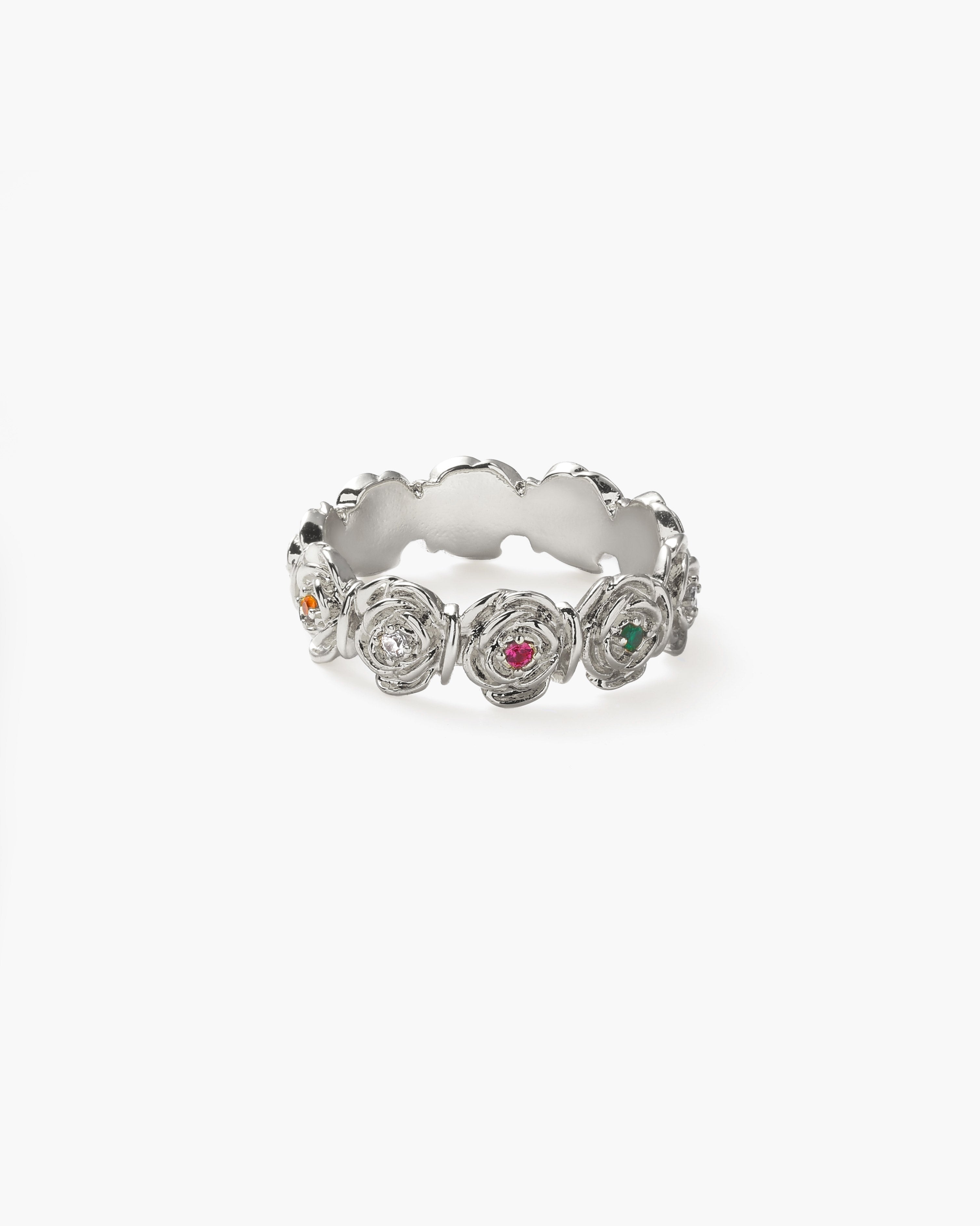 Daisy Rose Ring in Silver