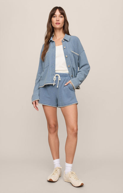 All Day Crop Whipstitch Jacket