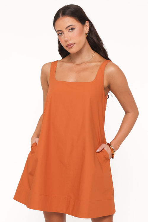 Kora Mini Dress - Brown