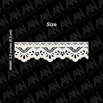 Duchess Leaf Floral Sequins Lace  2 Meter