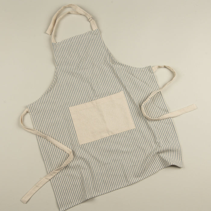 Dusty Blue & Cream Apron
