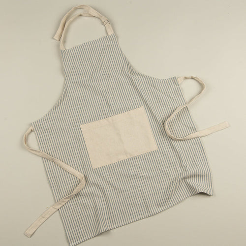 Dusty Blue & Cream Apron