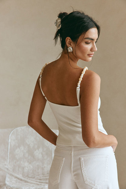Illaria Top - Cream Bead