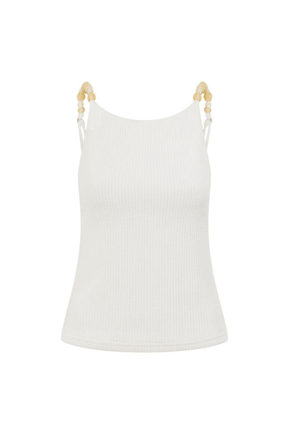 Illaria Top - Cream Bead