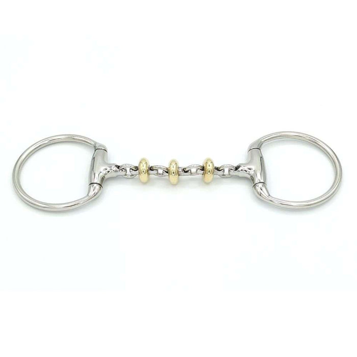 Eggbutt linked brass roller bit