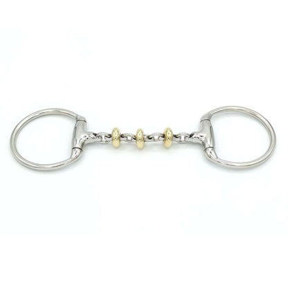 Eggbutt linked brass roller bit
