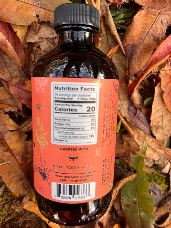 Elderberry-Turmeric Oxymel (8 oz)