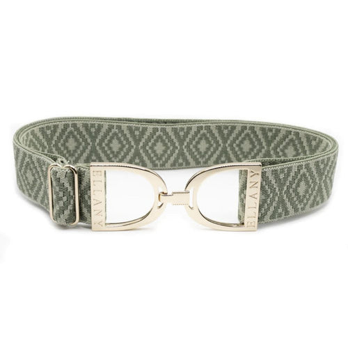 ELLANY 1.5" Gold Stirrup Sage Ornata Belt
