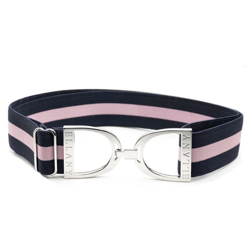 ELLANY 1.5 Silver Buckle Navy and Pink Belt