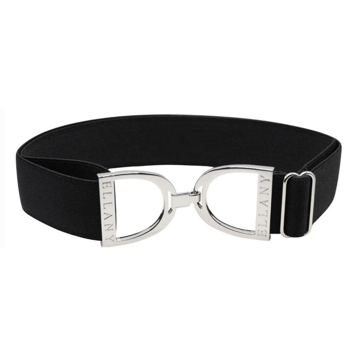 ELLANY 1.5" Silver Stirrup Black Belt