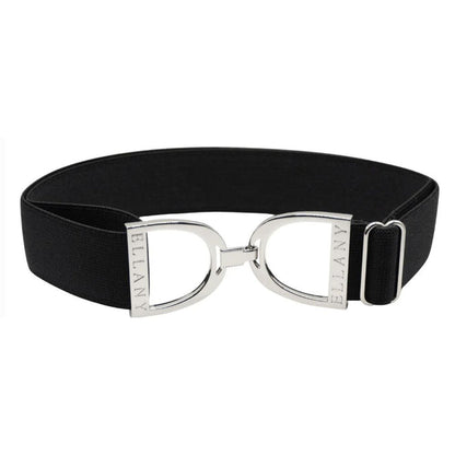 ELLANY 1.5" Silver Stirrup Black Belt