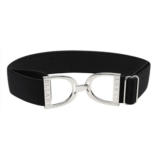 ELLANY 1.5" Silver Stirrup Black Belt