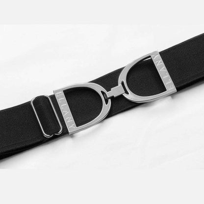 ellany silver stirrup black belt