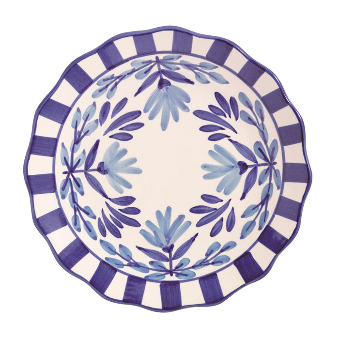 Floral Motif Blue Plate